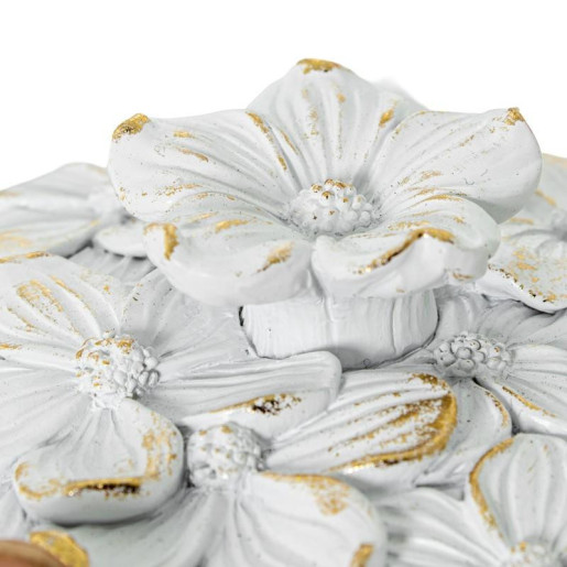 Joyero blanco y dorado