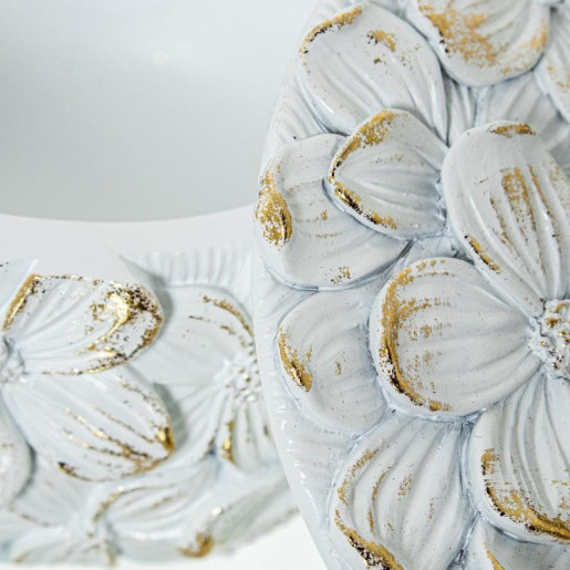 Joyero blanco y dorado