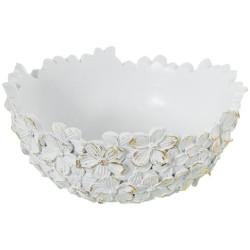 Centro mesa blanco y dorado