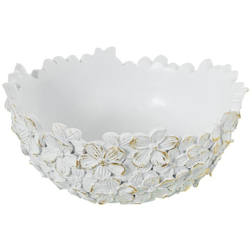 Centro mesa blanco y dorado