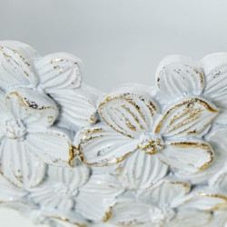 Centro mesa blanco y dorado