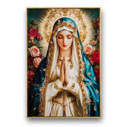 Set 2 cuadros religiosos Multicolor