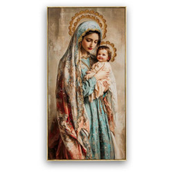 Set 2 cuadros religiosos Multicolor