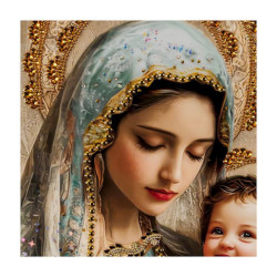 Set 2 cuadros religiosos Multicolor