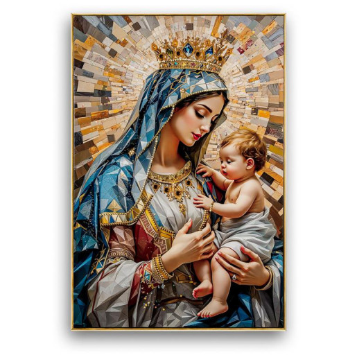 Set 2 cuadros religiosos Multicolor