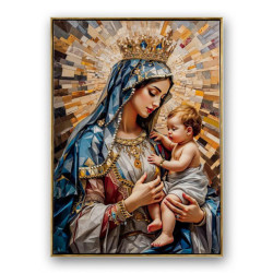 Set 2 cuadros religiosos Multicolor