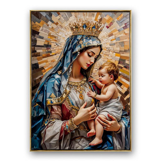 Set 2 cuadros religiosos Multicolor