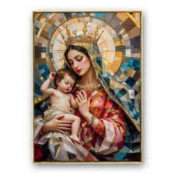 Set 2 cuadros religiosos Multicolor