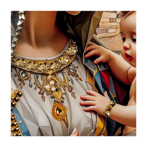 Set 2 cuadros religiosos Multicolor