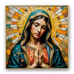 Set 2 cuadros religiosos Multicolor