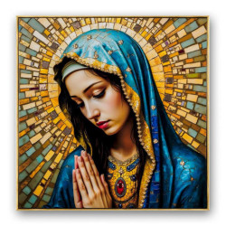 Set 2 cuadros religiosos Multicolor