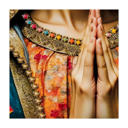 Set 2 cuadros religiosos Multicolor