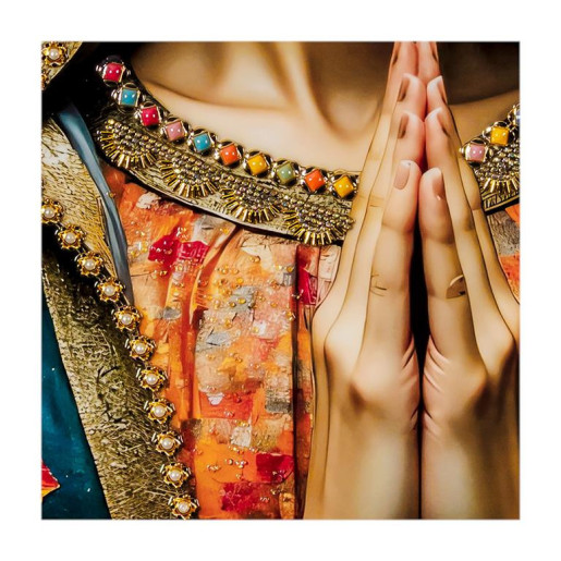 Set 2 cuadros religiosos Multicolor