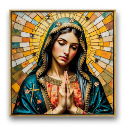 Set 2 cuadros religiosos Multicolor