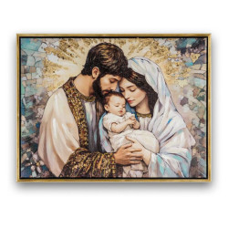 Set 2 cuadros religiosos Multicolor