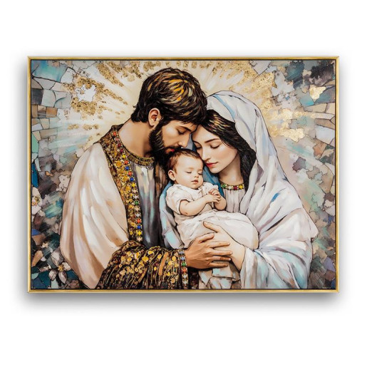 Set 2 cuadros religiosos Multicolor