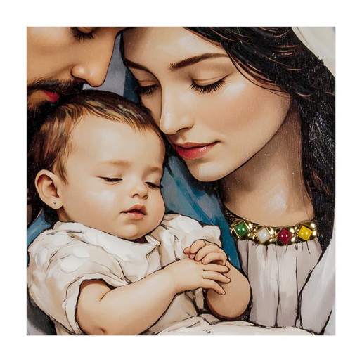 Set 2 cuadros religiosos Multicolor