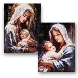 Set 2 cuadros religiosos Multicolor