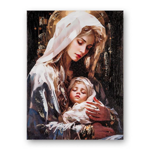 Set 2 cuadros religiosos Multicolor