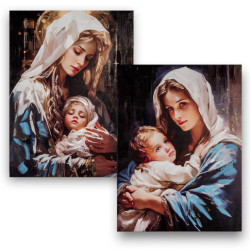 Set 2 cuadros religiosos Multicolor