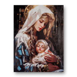 Set 2 cuadros religiosos Multicolor