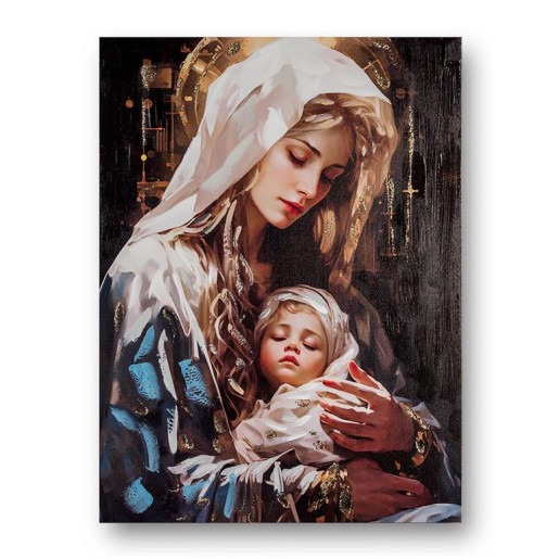 Set 2 cuadros religiosos Multicolor