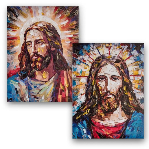 Set 2 cuadros religiosos Multicolor