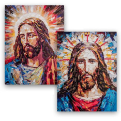Set 2 cuadros religiosos Multicolor