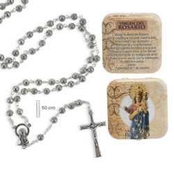 Rosario en caja Plateado