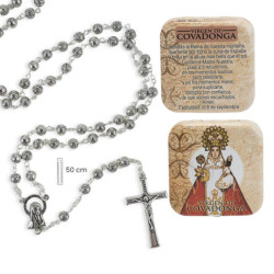 Rosario en caja Plateado