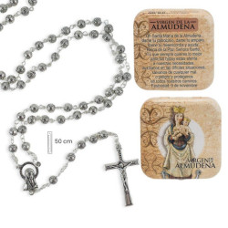 Rosario en caja Plateado