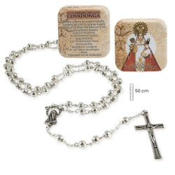 Rosario en caja Plateado