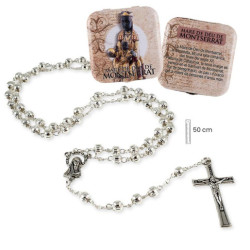 Rosario en caja Plateado