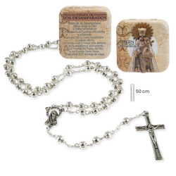 Rosario en caja Plateado