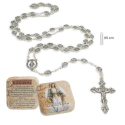 Rosario en caja Plateado