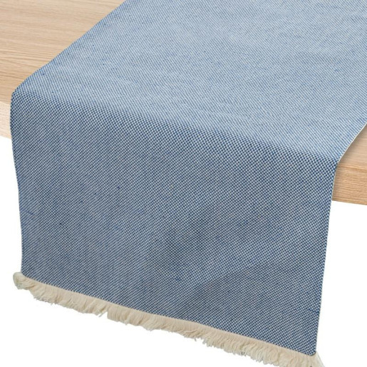 Camino de mesa celeste