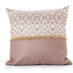 Cojin burdeos y blanco