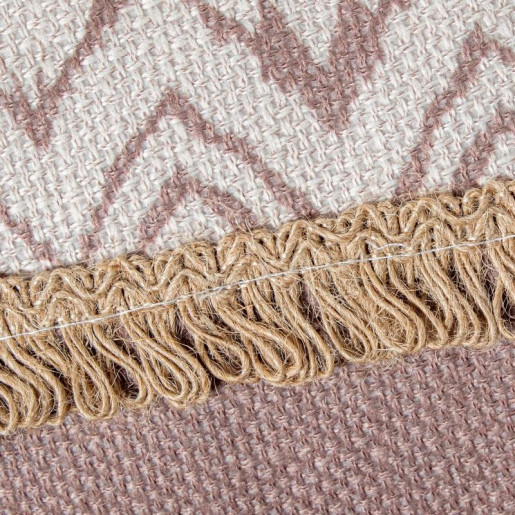 Cojin burdeos y blanco