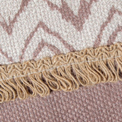 Cojin burdeos y blanco