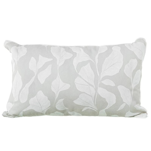 Cojin beige y blanco