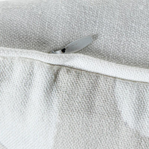 Cojin beige y blanco