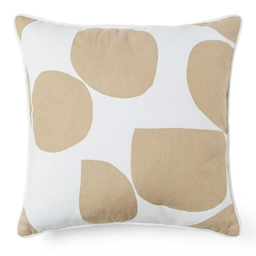 Cojin beig y blanco
