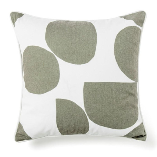 Cojin verde y blanco