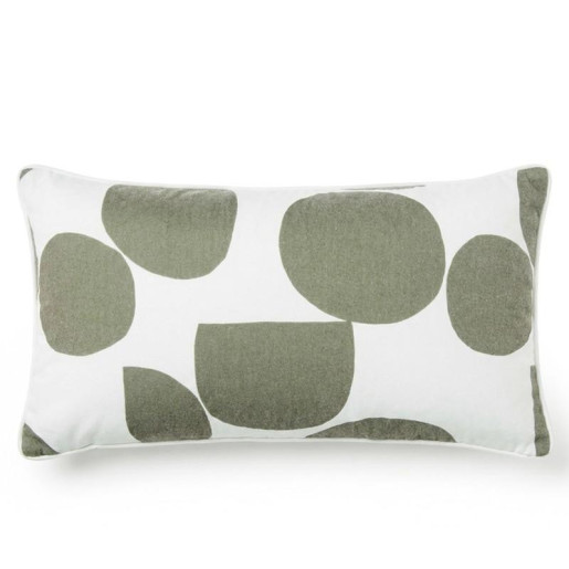 Cojin verde y blanco