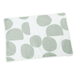 Set 6 Salvamantel verde y blanco