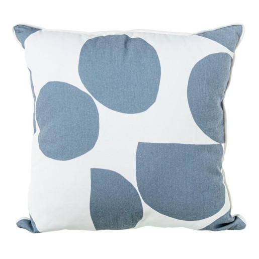 Cojin azul y blanco