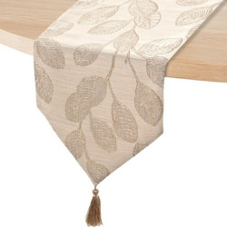 Camino de mesa beige