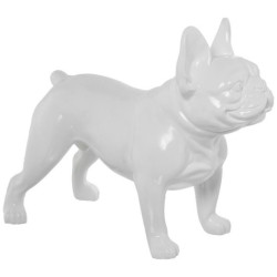 Figura perro blanco brillo