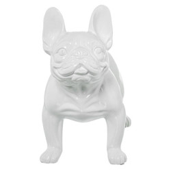 Figura perro blanco brillo