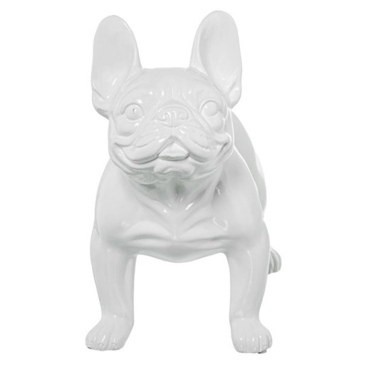 Figura perro blanco brillo